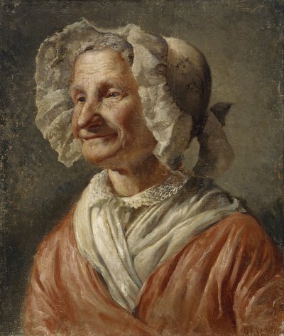 Anciana con cofia blanca de Eugène Jansson